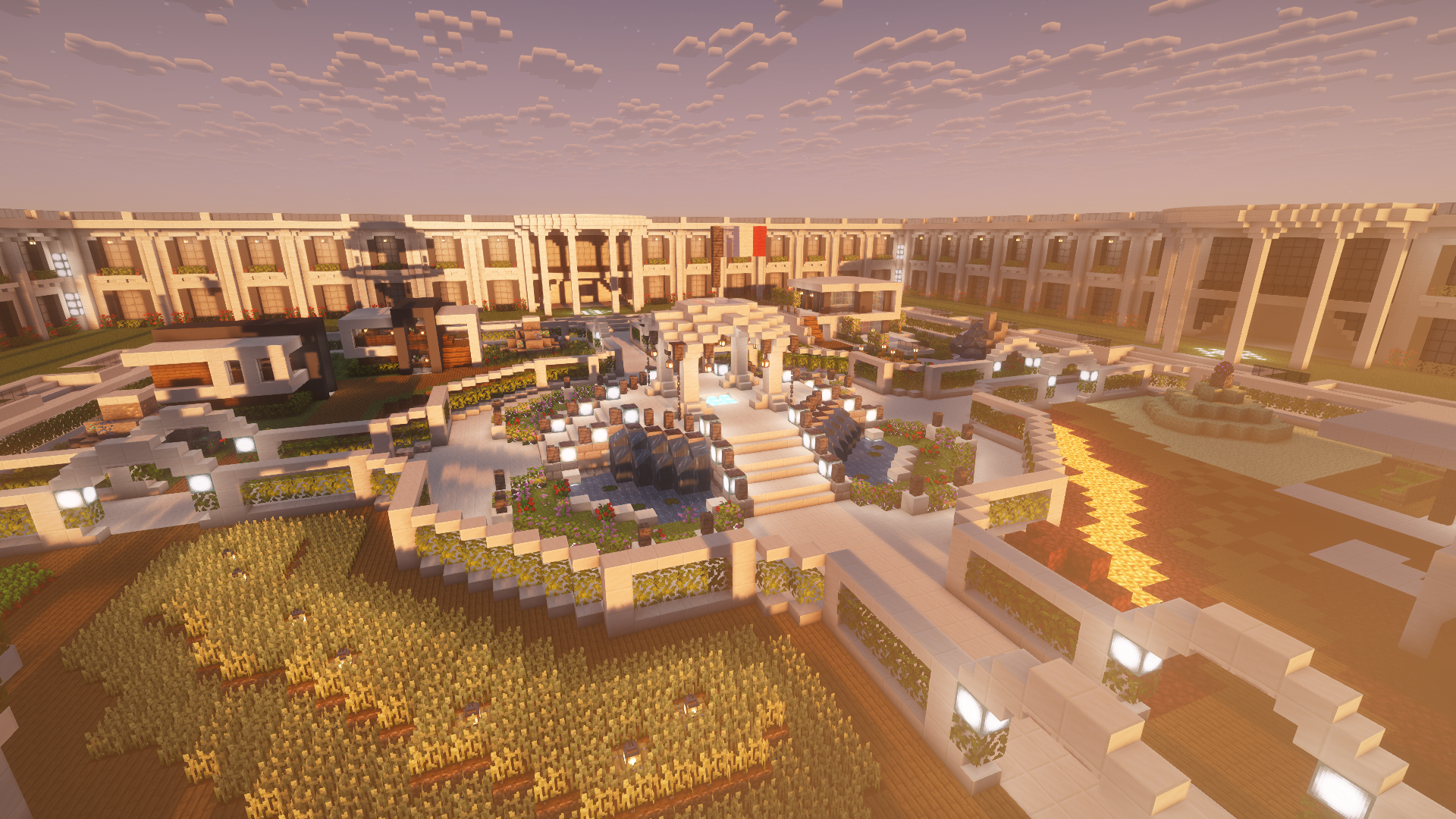 Screenshot du spawn de la V1 du Vortex SMP